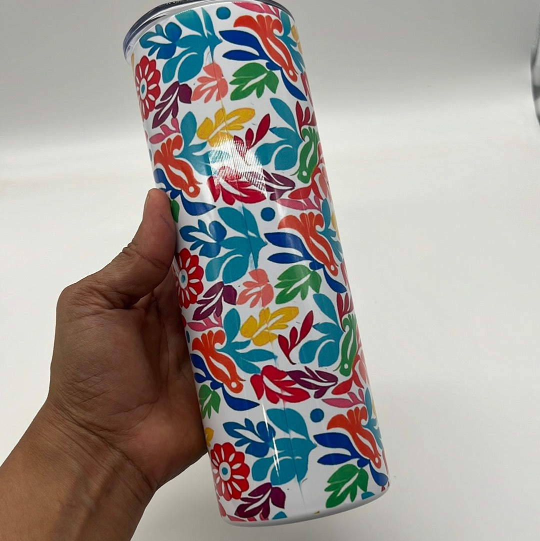 Mexico pattern Skinny tumbler 20oz