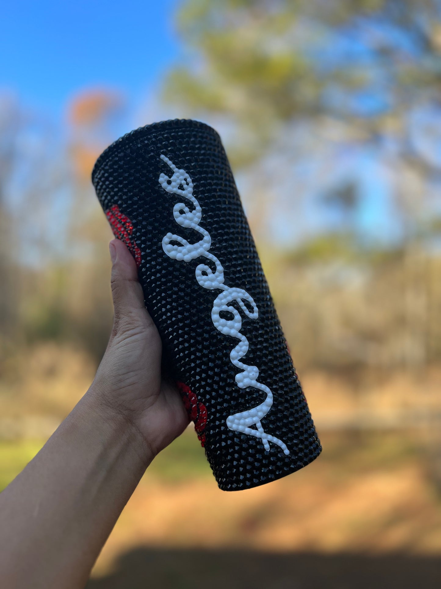 Vaso de diamantes de imitación personalizado