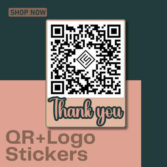 QR+Logo stickers