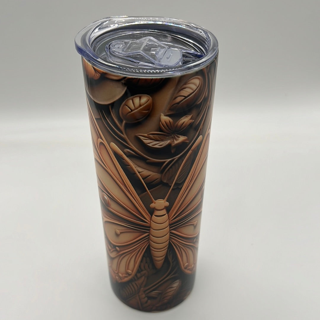 3D Butterfly Skinny tumbler 20oz