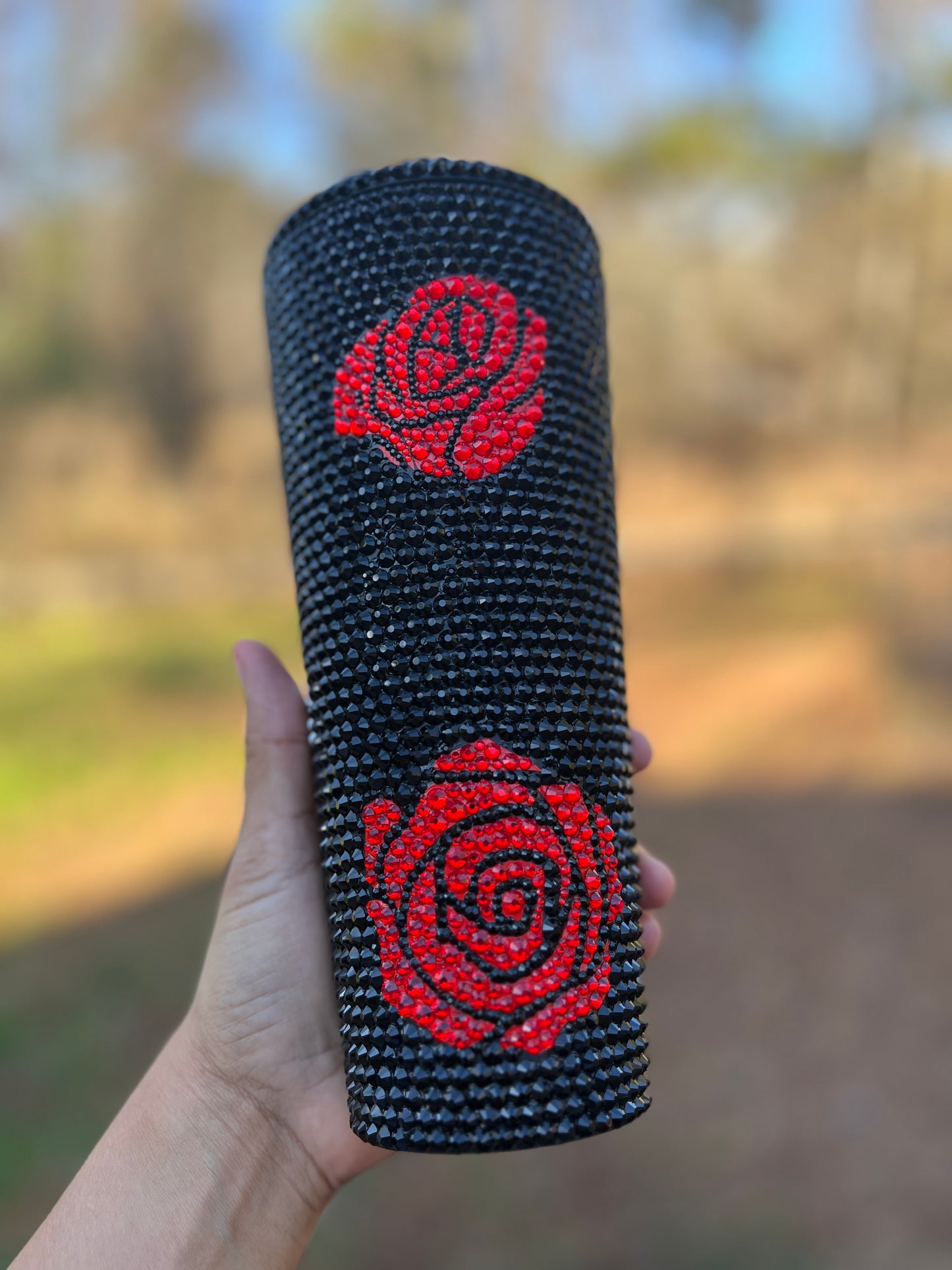 Vaso de diamantes de imitación personalizado