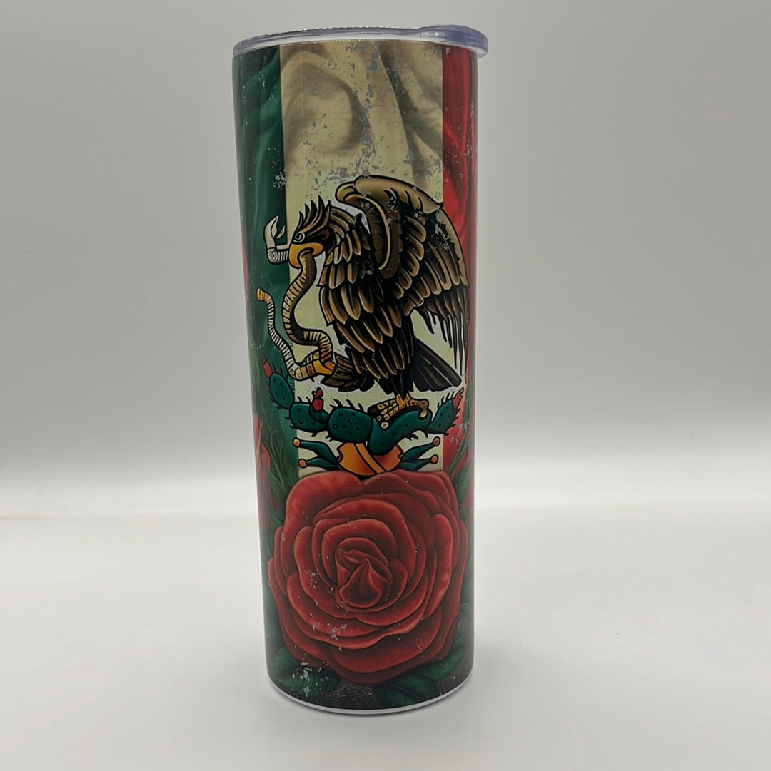 Mexican flag Skinny tumbler 20oz
