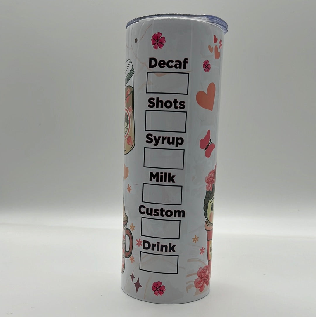 Viva la Vida Frida Kahlo Skinny Tumbler 20oz
