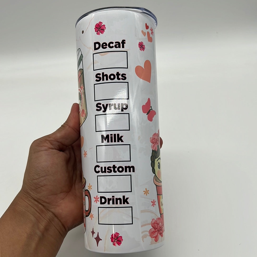 Viva la Vida Frida Kahlo Skinny Tumbler 20oz