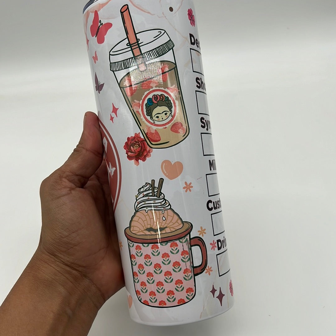 Viva la Vida Frida Kahlo Skinny Tumbler 20oz