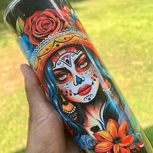 Catrina Latina Skinny tumbler 20oz