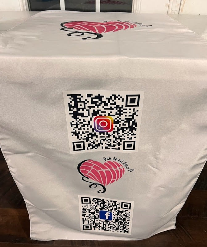 Table runner Logo+QR