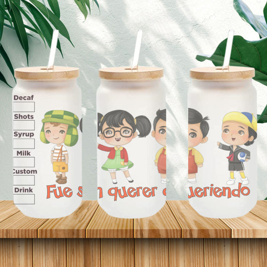 El Chavo Frosted Can Glass