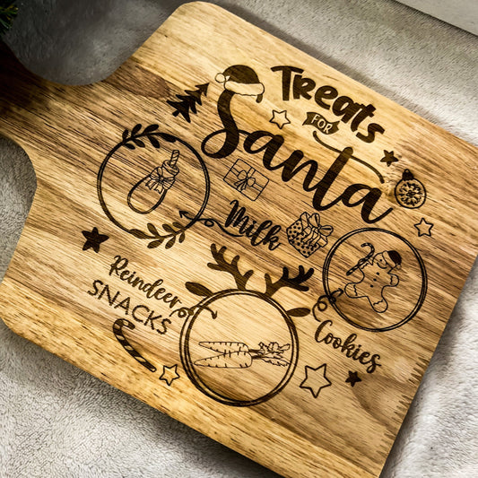 Small Wooden Christmas Tray Personalized with handle