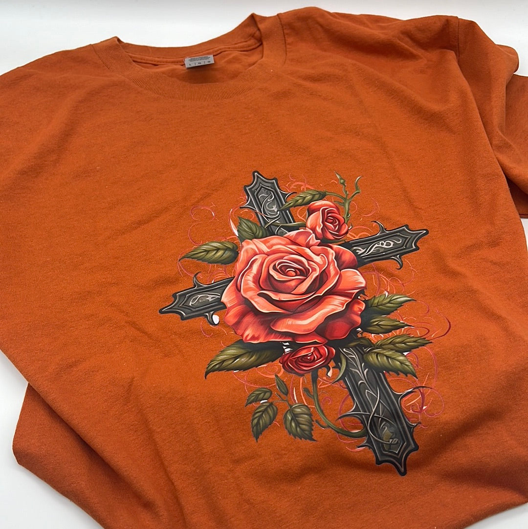 Cross Roses T Shirt