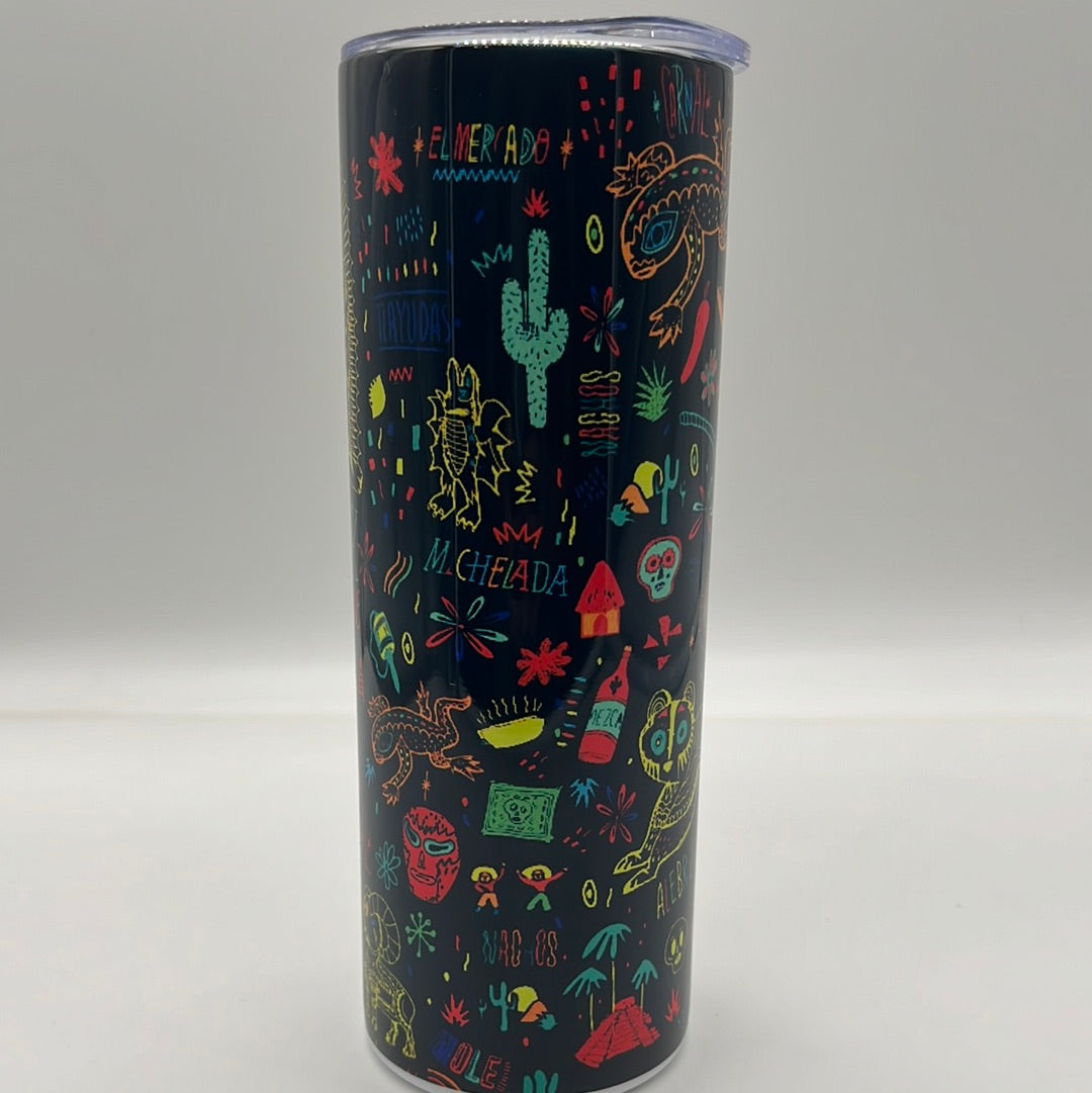 Mexico alebrijes Skinny tumbler 20oz