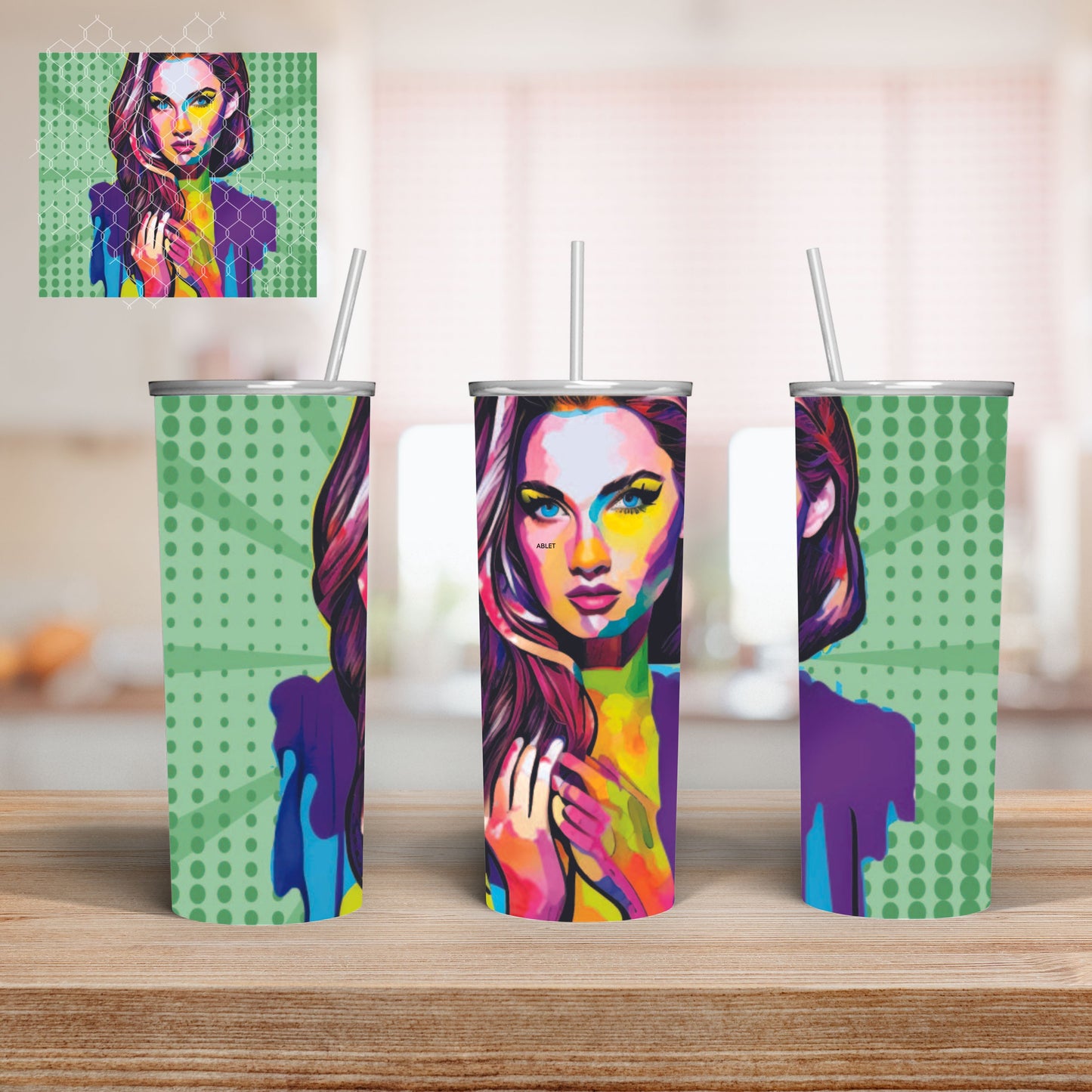 Termo skinny Mujer Estilo Pop Art