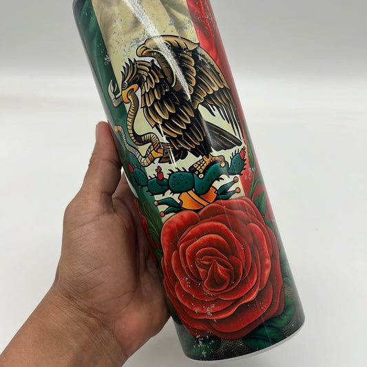 Mexican flag Skinny tumbler 20oz