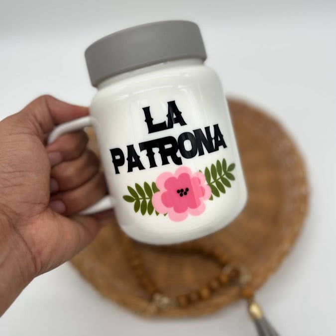 La patrona Ceramic Mason Jar