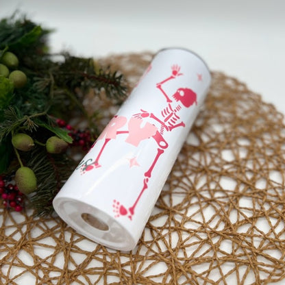 Pink Merry Vibes Skinny Tumbler