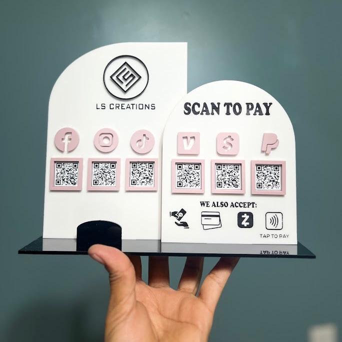 Scan to pay/ Social media sign