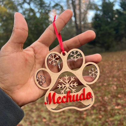 Personalized Dog Paw Ornament