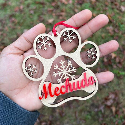 Personalized Dog Paw Ornament