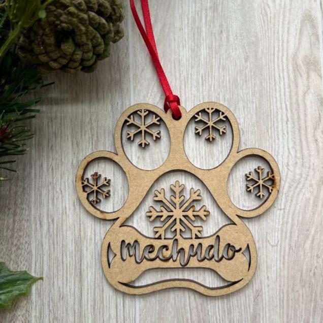 Personalized Dog Paw Ornament