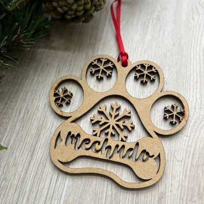 Personalized Dog Paw Ornament